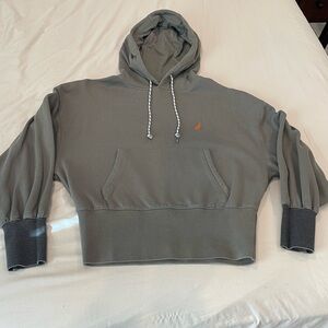 Nautica Women's Olive Hoodie with Pocket